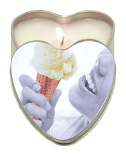 Earthly Body Suntouched Hemp Edible Candle - 4.7 Oz Heart Tin Vanilla Ice Cream