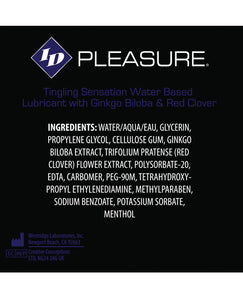 Id Pleasure Waterbased Tingling Lubricant - 17 Oz Pump Bottle
