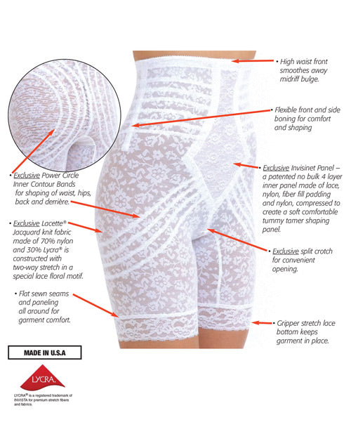 Rago Shapewear High Waist Long Leg Shaper White Sm – Eve's Body Shop
