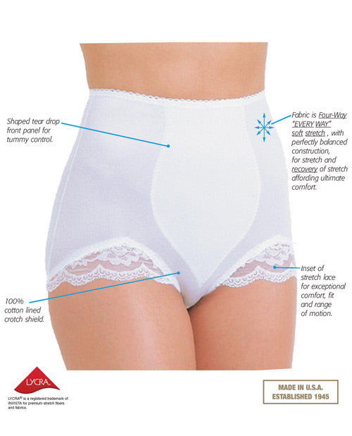 Rago Shapewear Panty Brief Light Shaping White Lg – Eve's Body Shop