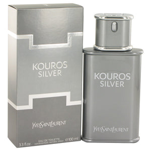Kouros Silver by Yves Saint Laurent Eau De Toilette Spray 3.4 oz for Men