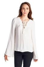 Marcelle Margaux Lace-Up Bell-Sleeve Top - WholesaleClothingDeals - 6