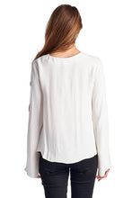 Marcelle Margaux Lace-Up Bell-Sleeve Top - WholesaleClothingDeals - 8