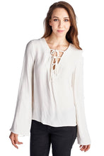 Marcelle Margaux Lace-Up Bell-Sleeve Top - WholesaleClothingDeals - 10