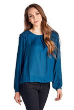 Christine V Lace-Accent Pleated Scoop Neck Top - WholesaleClothingDeals - 2