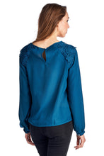Christine V Lace-Accent Pleated Scoop Neck Top - WholesaleClothingDeals - 3