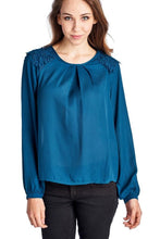 Christine V Lace-Accent Pleated Scoop Neck Top - WholesaleClothingDeals - 5
