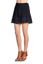 Urban Love A-Line Rayon Skirt with Crochet Trim - WholesaleClothingDeals - 2