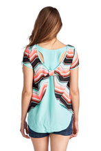 Urban Love Short Sleeve Shirred Front Top with Bow Back Detail - WholesaleClothingDeals - 9
