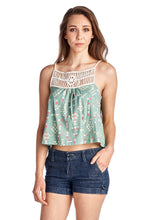 Urban Love Aztec Printed Jersey Crochet Tank - WholesaleClothingDeals - 2