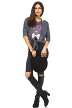 Derek Heart Front Tie Sweater - WholesaleClothingDeals - 4
