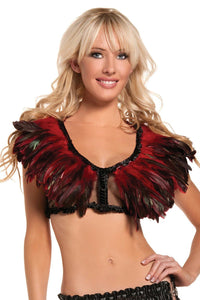 BW1001RD Exotic Feathers Top