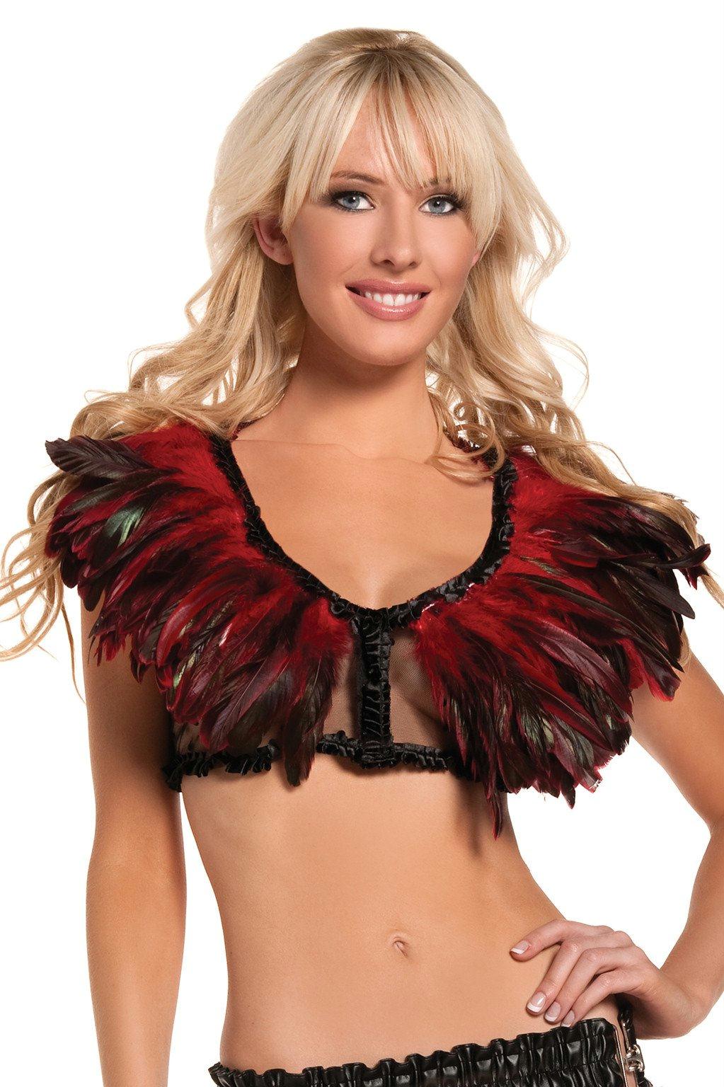 BW1001RD Exotic Feathers Top