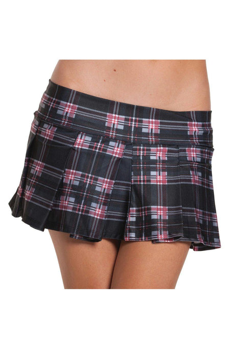 School Girls BW830BK Black Plaid Skirt