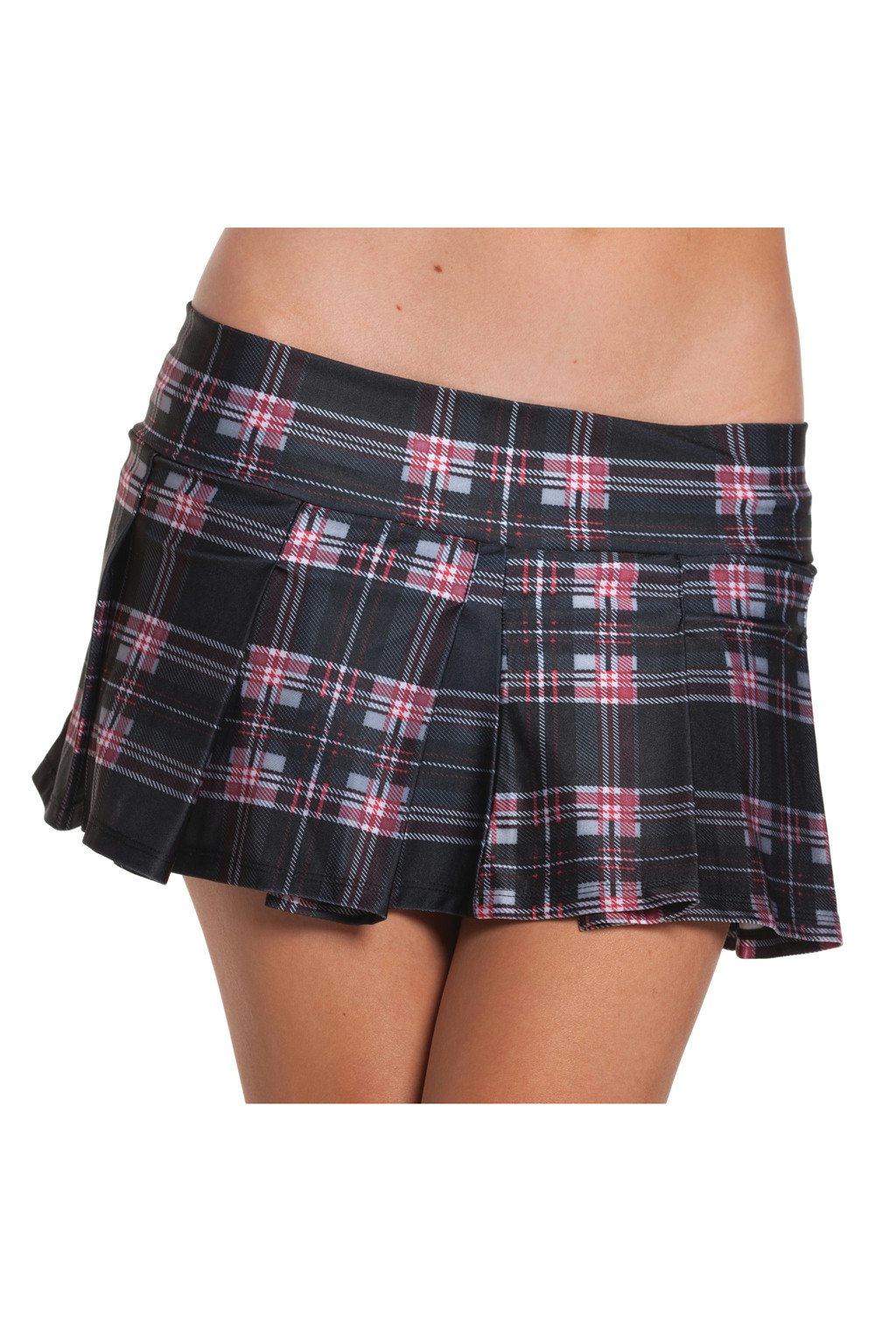 School Girls BW830BK Black Plaid Skirt