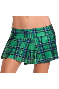 School Girls BW830GR Green Plaid Skirt