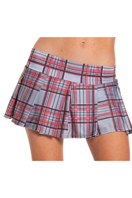 School Girls BW830GY Grey Plaid Skirt