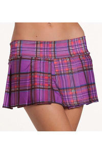 School Girls BW830PR Purple Plaid Skirt