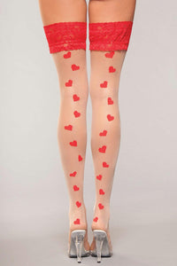 BWH800 Sweetheart Thigh Highs