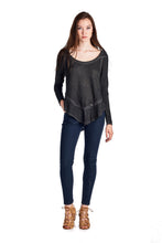 Urban Love Long Sleeve Hooded Vintage Wash Top - WholesaleClothingDeals - 2