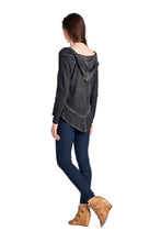 Urban Love Long Sleeve Hooded Vintage Wash Top - WholesaleClothingDeals - 5