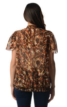 Christine V Printed Chiffon Smocked Waist Ruffle Top - WholesaleClothingDeals - 31