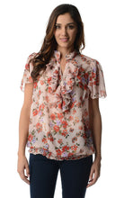 Christine V Printed Chiffon Smocked Waist Ruffle Top - WholesaleClothingDeals - 17