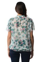 Christine V Printed Chiffon Smocked Waist Ruffle Top - WholesaleClothingDeals - 11