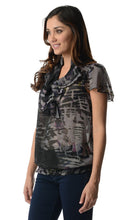 Christine V Printed Chiffon Smocked Waist Ruffle Top - WholesaleClothingDeals - 50