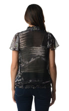 Christine V Printed Chiffon Smocked Waist Ruffle Top - WholesaleClothingDeals - 51