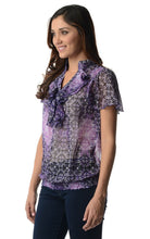 Christine V Printed Chiffon Smocked Waist Ruffle Top - WholesaleClothingDeals - 66