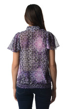Christine V Printed Chiffon Smocked Waist Ruffle Top - WholesaleClothingDeals - 67