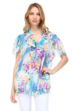 Christine V Printed Chiffon Smocked Waist Ruffle Top - WholesaleClothingDeals - 13