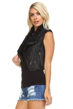 Marcelle Margaux Faux Fur Lined Moto Vest -  - 2