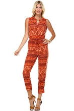 Marcelle Margaux Printed Button Up Sleeveless Jumpsuit - WholesaleClothingDeals - 2