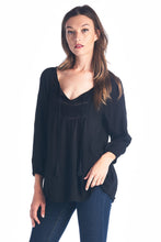 Christine V Tassel Tie Loose Top - WholesaleClothingDeals - 2