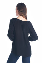 Christine V Tassel Tie Loose Top - WholesaleClothingDeals - 4