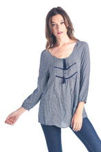 Christine V Tassel Tie Loose Top - WholesaleClothingDeals - 21