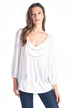 Christine V Tassel Tie Loose Top - WholesaleClothingDeals - 11