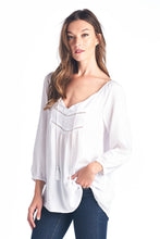 Christine V Tassel Tie Loose Top - WholesaleClothingDeals - 12