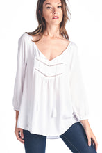 Christine V Tassel Tie Loose Top - WholesaleClothingDeals - 15