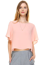 Urban Love Loose Cropped Chiffon Top - WholesaleClothingDeals - 1