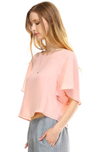 Urban Love Loose Cropped Chiffon Top - WholesaleClothingDeals - 2