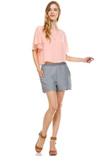 Urban Love Loose Cropped Chiffon Top - WholesaleClothingDeals - 4