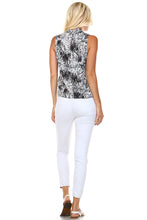 Marcelle Margaux Split Back V-Neck Sleeveless Printed Top - WholesaleClothingDeals - 4