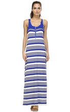 Christine V Variegated Stripe Rayon Spandex Maxi Tank Dress - WholesaleClothingDeals - 5