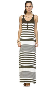 Christine V Variegated Stripe Rayon Spandex Maxi Tank Dress - WholesaleClothingDeals - 9