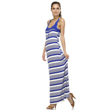 Christine V Variegated Stripe Rayon Spandex Maxi Tank Dress - WholesaleClothingDeals - 7