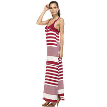 Christine V Variegated Stripe Rayon Spandex Maxi Tank Dress - WholesaleClothingDeals - 3