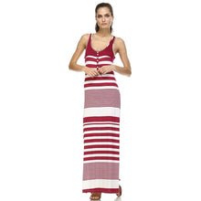 Christine V Variegated Stripe Rayon Spandex Maxi Tank Dress - WholesaleClothingDeals - 2